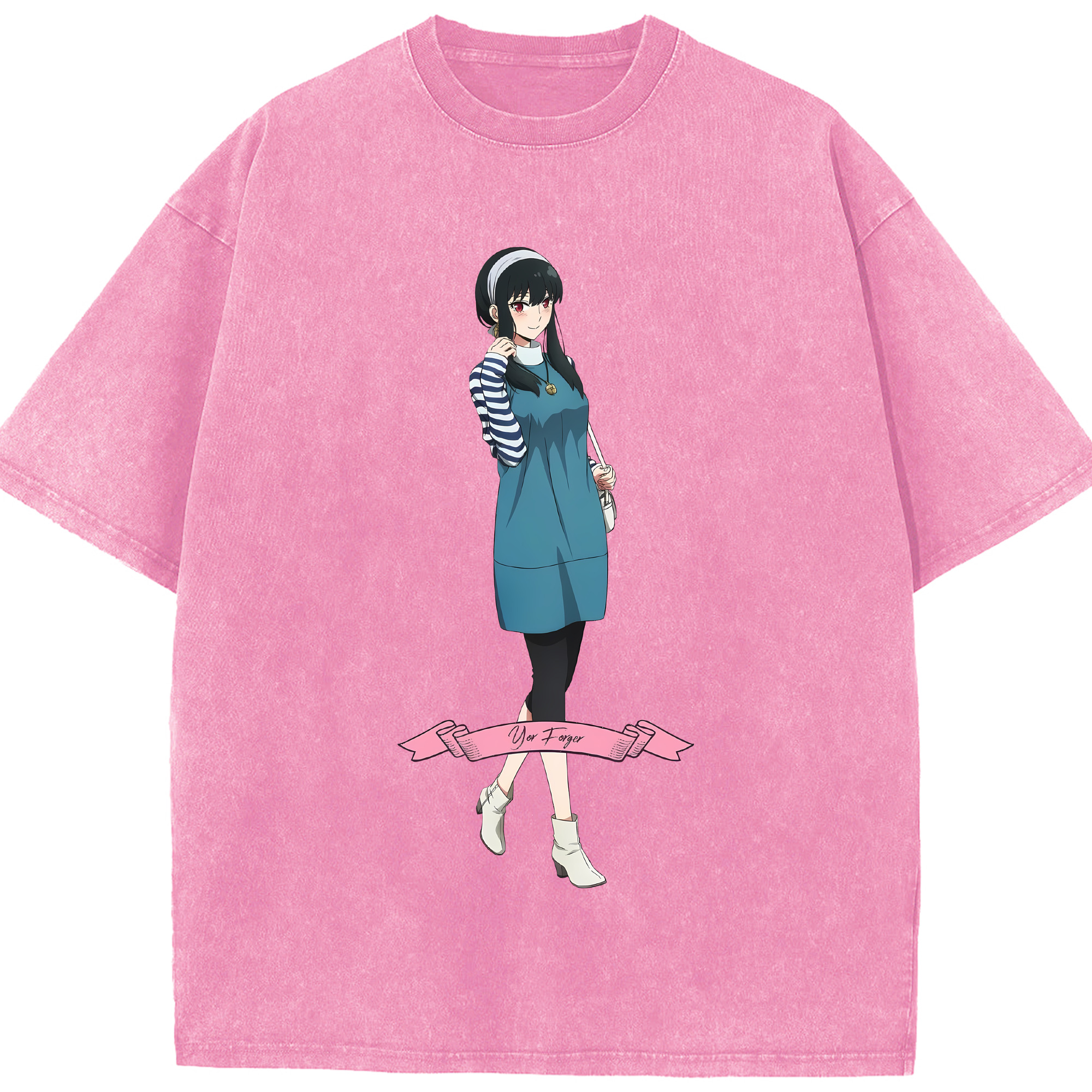 （画像用） SPY×FAMILY间谍家家酒 綿100% ヴィンテージ風 半袖Tシャツ（フロントプリント）